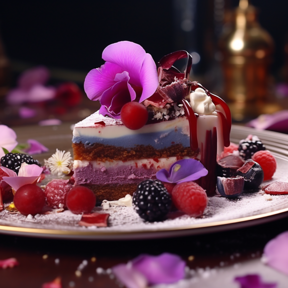 Enchanting Petals on Desserts: Candy Cake with Edible Flowers